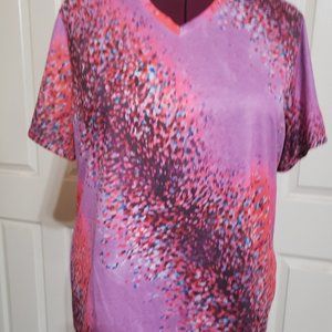 Pink Multi color Reel Legends Workout top